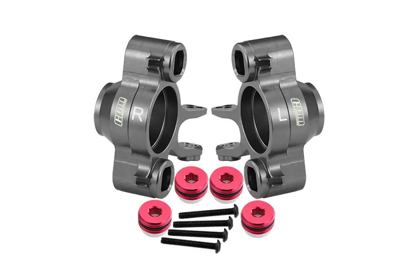 7075 Alloy Front Axle Carriers For Traxxas 1/10 E-Revo 2.0 Vxl Brushless 86086-4 Upgrades - Gray Silver 1