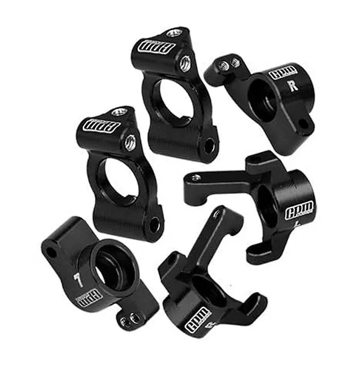 7075 Alloy Front Caster Blocks + Front Knuckle Arm + Rear Hubs Aluminium Upgrade Combo For Losi 1:24 Micro-B 2Wd Buggy Rtr-Los00007 / 1:28 Micro-T 2S 2Wd Rtr Stadium Truck-Los-1392 Upgrades - Black 1