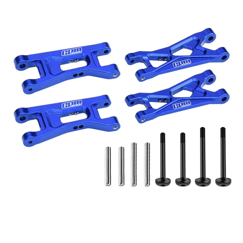 7075 Alloy Front & Rear Lower Arms Aluminium Upgrade Combo For Losi 1:24 Micro-B 2Wd Buggy Rtr-Los00007 / 1:28 Micro-T 2S 2Wd Rtr Stadium Truck-Los-1392 Upgrades - Blue 1