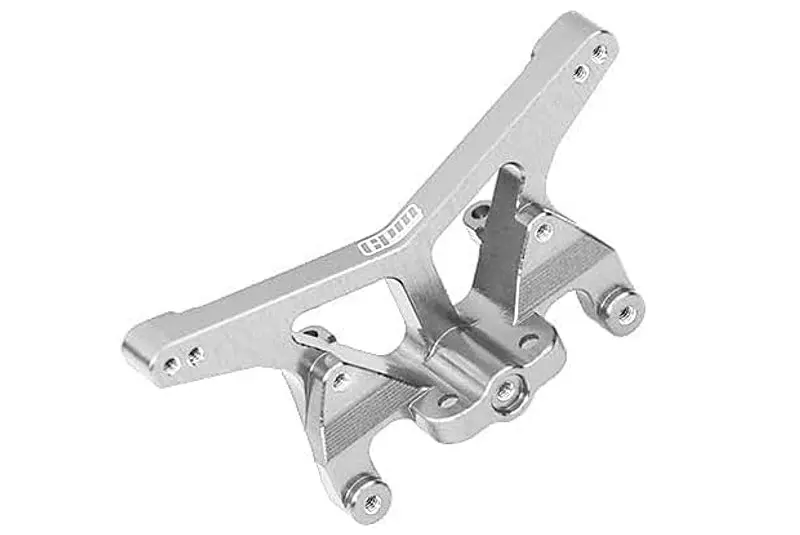 7075 Alloy Rear Shock Tower For Losi 1:24 Micro-B 2Wd Buggy Rtr-Los00007 / 1:28 Micro-T 2S 2Wd Rtr Stadium Truck-Los-1392 Upgrades - Silver 1