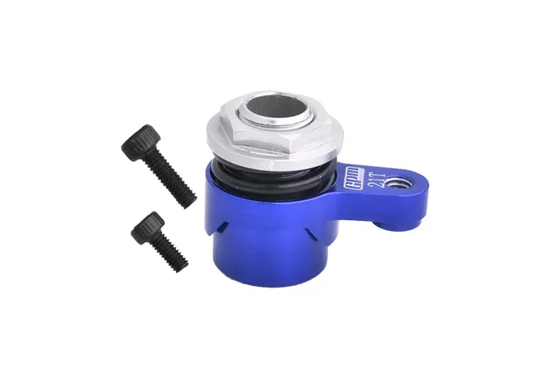 7075 Aluminum Alloy 21T Servo Saver Set Horn With Built-In Spring For Arrma 1/18 Granite Grom Mega 380 Brushed 4X4 Monster Truck Ara2102 Upgrade Parts - Blue 1