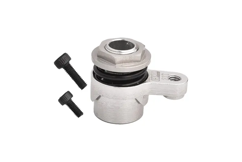 7075 Aluminum Alloy 21T Servo Saver Set Horn With Built-In Spring For Arrma 1/18 Granite Grom Mega 380 Brushed 4X4 Monster Truck Ara2102 Upgrade Parts - Silver 1