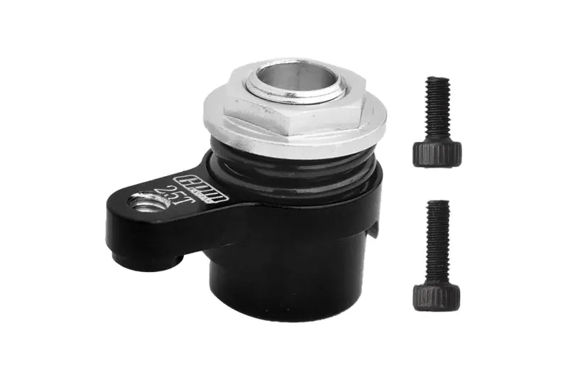 7075 Aluminum Alloy 25T Servo Saver Set Horn With Built-In Spring For Arrma 1/18 Granite Grom Mega 380 Brushed 4X4 Monster Truck Ara2102 Upgrade Parts - Black 1