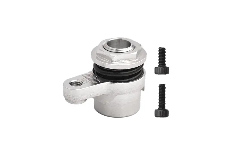 7075 Aluminum Alloy 25T Servo Saver Set Horn With Built-In Spring For Arrma 1/18 Granite Grom Mega 380 Brushed 4X4 Monster Truck Ara2102 Upgrade Parts - Silver 1