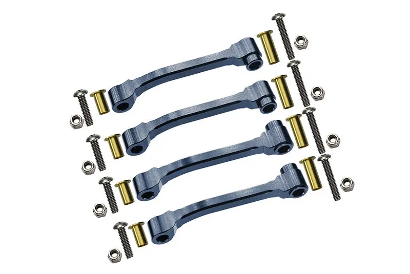 Alloy Radius Arm With Collars & Lock Nuts & Screws For Tamiya Rc 1/14 Truck Upgrades - Gray Silver 1