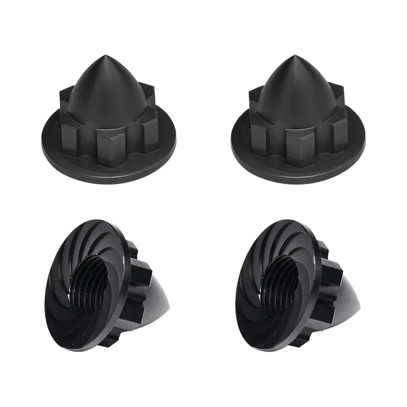 Aluminium 22Mm Wheel Cone Locker For Traxxas 1:5 X Maxx 6S / X Maxx 8S / Xrt 8S / 1:6 Funco Pro Scale Sand Car Upgrades - 4Pc Set Black 1