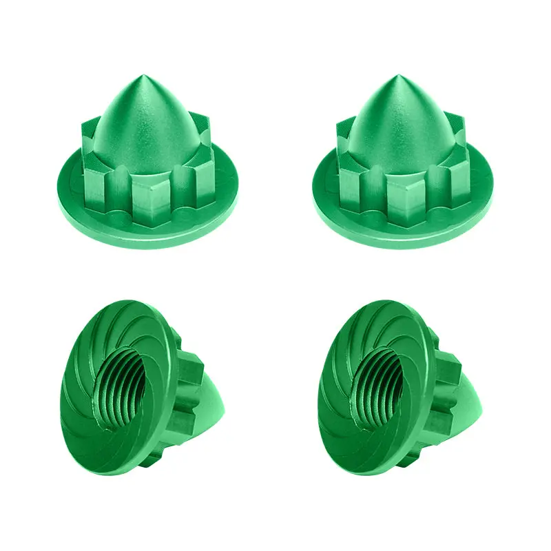 Aluminium 22Mm Wheel Cone Locker For Traxxas 1:5 X Maxx 6S / X Maxx 8S / Xrt 8S / 1:6 Funco Pro Scale Sand Car Upgrades - 4Pc Set Green 1