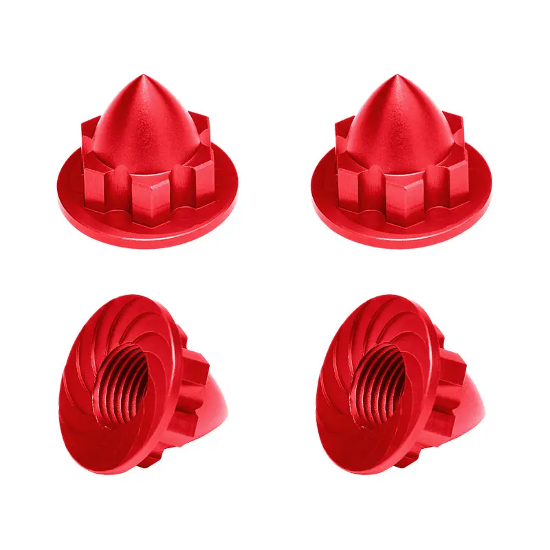 Aluminium 22Mm Wheel Cone Locker For Traxxas 1:5 X Maxx 6S / X Maxx 8S / Xrt 8S / 1:6 Funco Pro Scale Sand Car Upgrades - 4Pc Set Red 1