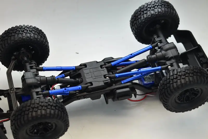 Aluminium 6061-T6 Adjustable Tie Rods Linkage For Traxxas 1:18 Trx4m Ford Bronco Crawler 97074-1 / Trx4m Land Rover Defender 97054-1 Upgrades - Black 2