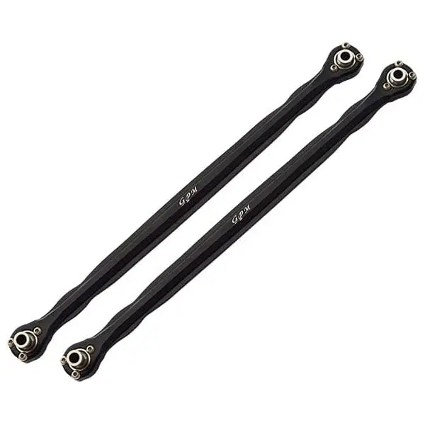Aluminium 6061-T6 Front Steering Rod For 1/5 Traxxas X Maxx 8S (Widemaxx) - 2Pc Set Black 1