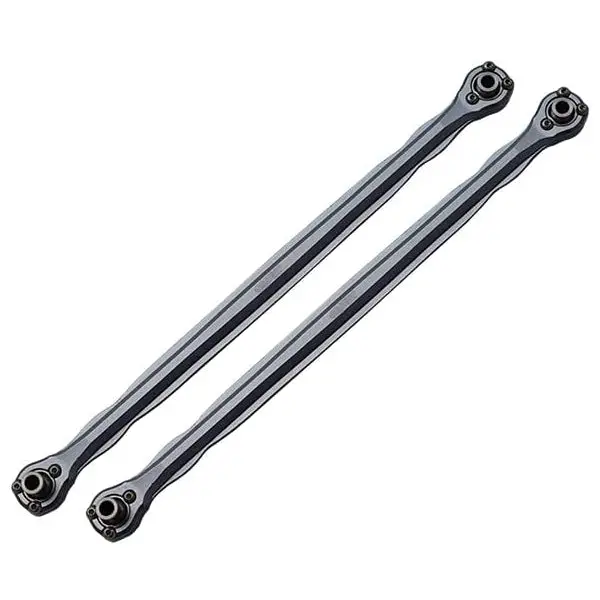 Aluminium 6061-T6 Front Steering Rod For 1/5 Traxxas X Maxx 8S (Widemaxx) - 2Pc Set Gray Silver 1