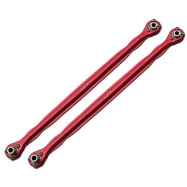 Aluminium 6061-T6 Front Steering Rod For 1/5 Traxxas X Maxx 8S (Widemaxx) - 2Pc Set Red 1