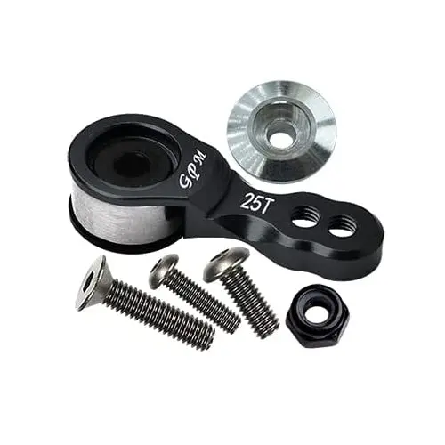 Aluminium 6061-T6 Hi-Torque Servo Saver For 25T Spline Output Shaft - Black 1