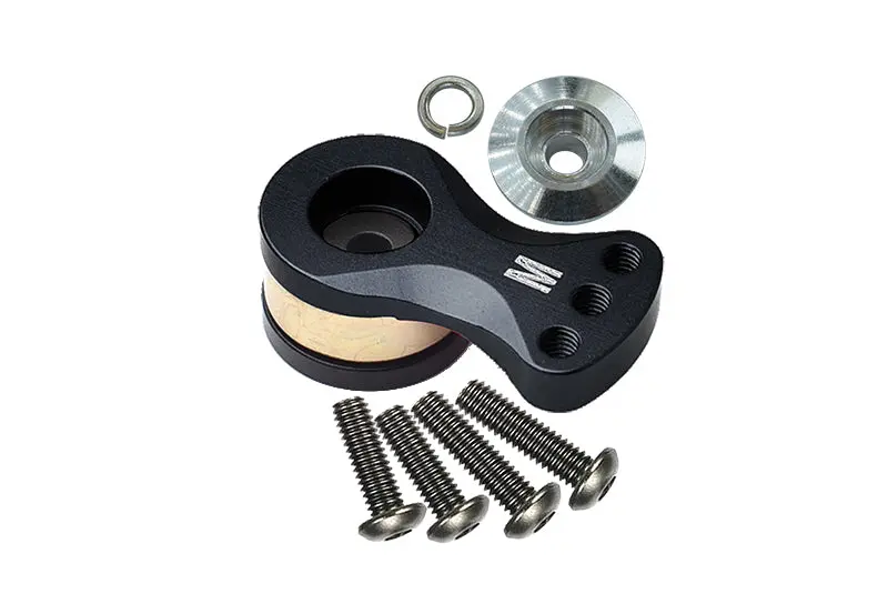 Aluminium 6061-T6 Hi-Torque Servo Saver For 25T Spline Output Shaft (M) - Black 1
