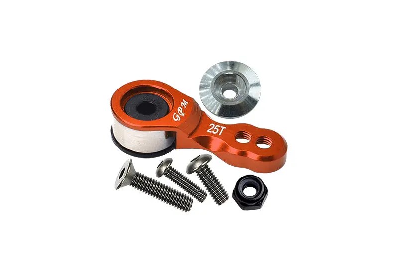Aluminium 6061-T6 Hi-Torque Servo Saver For 25T Spline Output Shaft - Orange 1