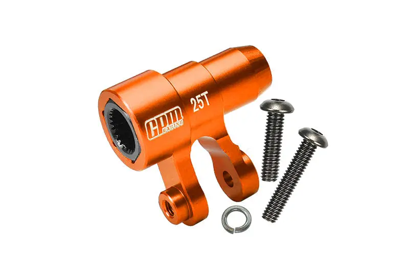 Aluminium 6061-T6 Original 25T Steering Servo Horn For 1:5 Traxxas X Maxx 6S / X Maxx 8S / Xrt 8S / 1:6 Sand Car 8S Upgrades - Orange 1