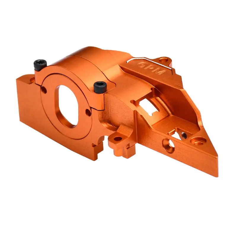Aluminium 7075 Alloy Adjustable Gear Rotation Quick Release Motor Base For Traxxas 1:16 Mini Maxx 4Wd 107154-1 / Mini Xrt Vxl-3S 108076-1 Monster Truck Upgrades - Orange 1