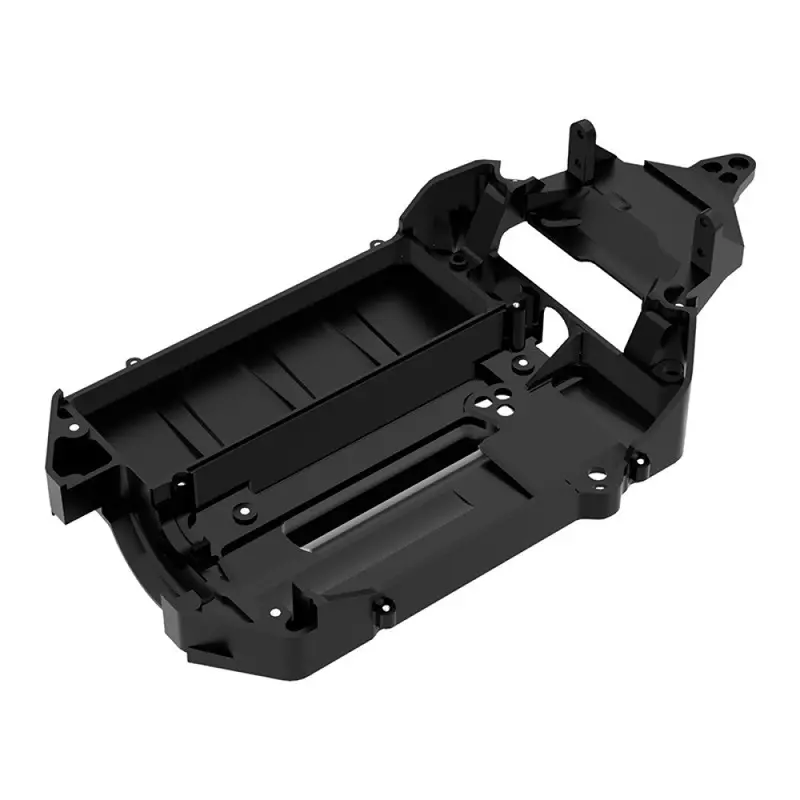 Aluminium 7075 Alloy Chassis Compatible With #10728 And #10728X For Traxxas 1:16 Mini Maxx 4Wd 107154-1 / Mini Xrt Vxl-3S 108076-1 Monster Truck Upgrades - Black 1