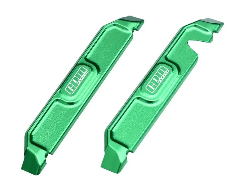 Aluminium 7075 Alloy Chassis Nerf Bars For Traxxas 1:16 Mini Maxx 4Wd 107154-1 / Mini Xrt Vxl-3S 108076-1 Monster Truck Upgrades - Green 1