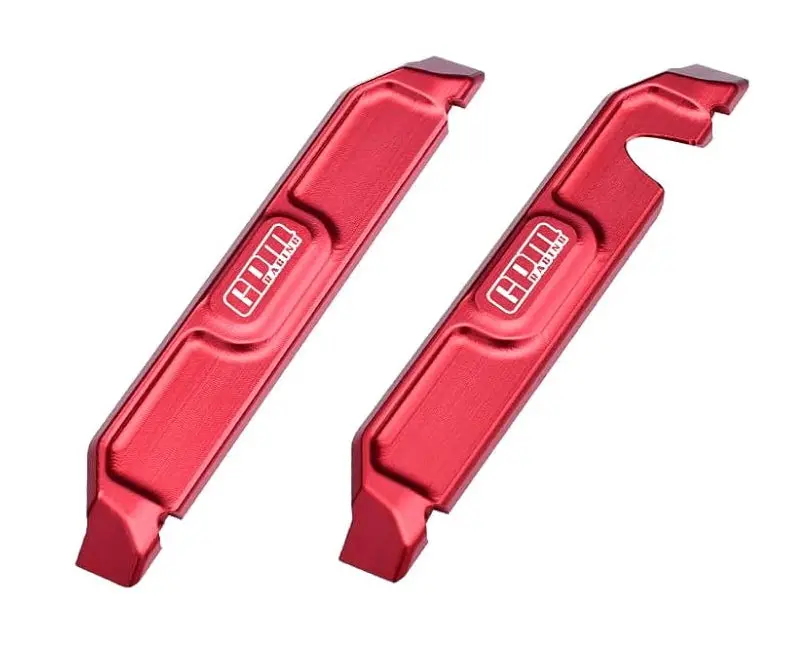 Aluminium 7075 Alloy Chassis Nerf Bars For Traxxas 1:16 Mini Maxx 4Wd 107154-1 / Mini Xrt Vxl-3S 108076-1 Monster Truck Upgrades - Red 1