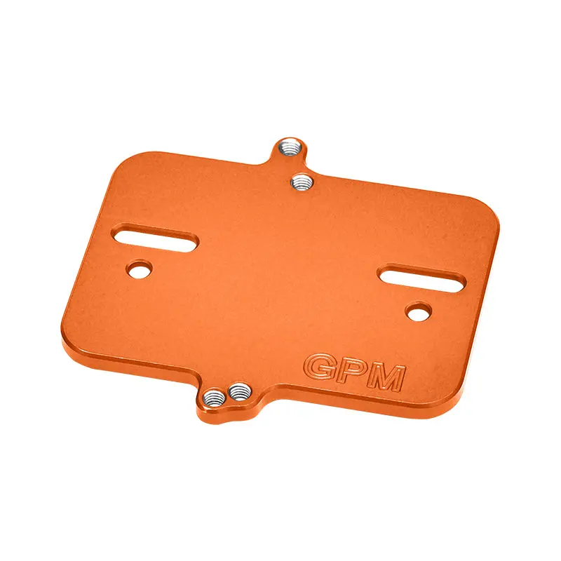 Aluminium 7075 Alloy Electronic Mount Plate For Traxxas 1:16 Mini Maxx 4Wd 107154-1 / Mini Xrt Vxl-3S 108076-1 Monster Truck Upgrades - Orange 1