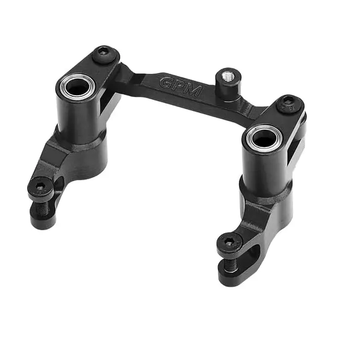Aluminium 7075 Alloy Front Bellcrank Steering Assembly For Traxxas 1:16 Mini Maxx 4Wd 107154-1 / Mini Xrt Vxl-3S 108076-1 Monster Truck Upgrades - Black 1