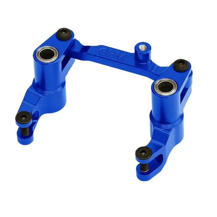 Aluminium 7075 Alloy Front Bellcrank Steering Assembly For Traxxas 1:16 Mini Maxx 4Wd 107154-1 / Mini Xrt Vxl-3S 108076-1 Monster Truck Upgrades - Blue 1