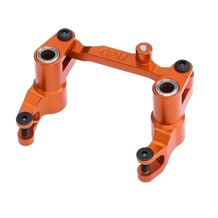 Aluminium 7075 Alloy Front Bellcrank Steering Assembly For Traxxas 1:16 Mini Maxx 4Wd 107154-1 / Mini Xrt Vxl-3S 108076-1 Monster Truck Upgrades - Orange 1