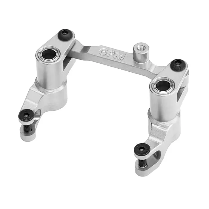 Aluminium 7075 Alloy Front Bellcrank Steering Assembly For Traxxas 1:16 Mini Maxx 4Wd 107154-1 / Mini Xrt Vxl-3S 108076-1 Monster Truck Upgrades - Silver 1