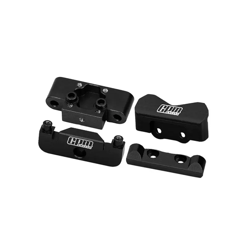 Aluminium 7075 Alloy Front Bulkhead & Rear Pin Mounts For Losi 1:24 Micro-B 2Wd Buggy Rtr-Los00007 / 1:28 Micro-T 2S 2Wd Rtr Stadium Truck-Los-1392 Upgrades - Black 1