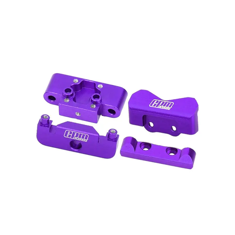 Aluminium 7075 Alloy Front Bulkhead & Rear Pin Mounts For Losi 1:24 Micro-B 2Wd Buggy Rtr-Los00007 / 1:28 Micro-T 2S 2Wd Rtr Stadium Truck-Los-1392 Upgrades - Purple 1