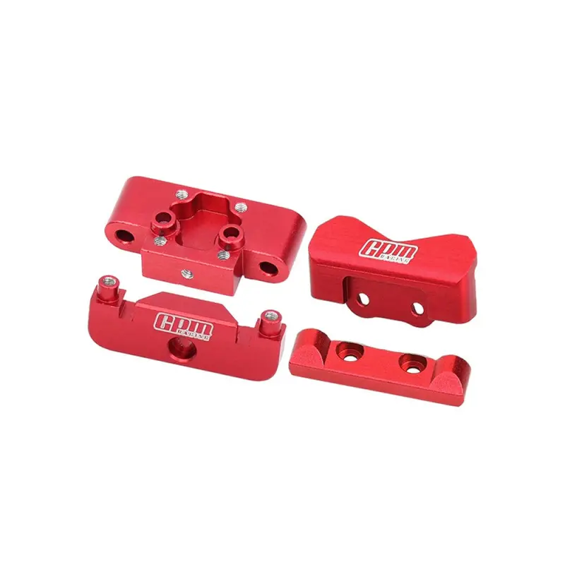 Aluminium 7075 Alloy Front Bulkhead & Rear Pin Mounts For Losi 1:24 Micro-B 2Wd Buggy Rtr-Los00007 / 1:28 Micro-T 2S 2Wd Rtr Stadium Truck-Los-1392 Upgrades - Red 1