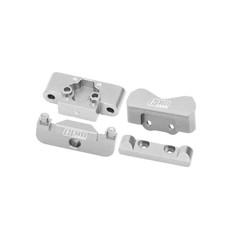 Aluminium 7075 Alloy Front Bulkhead & Rear Pin Mounts For Losi 1:24 Micro-B 2Wd Buggy Rtr-Los00007 / 1:28 Micro-T 2S 2Wd Rtr Stadium Truck-Los-1392 Upgrades - Silver 1