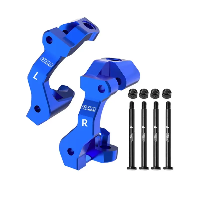Aluminium 7075 Alloy Front Caster Blocks C-Hubs For Traxxas 1:16 Mini Maxx 4Wd 107154-1 / Mini Xrt Vxl-3S 108076-1 Monster Truck Upgrades - Blue 1