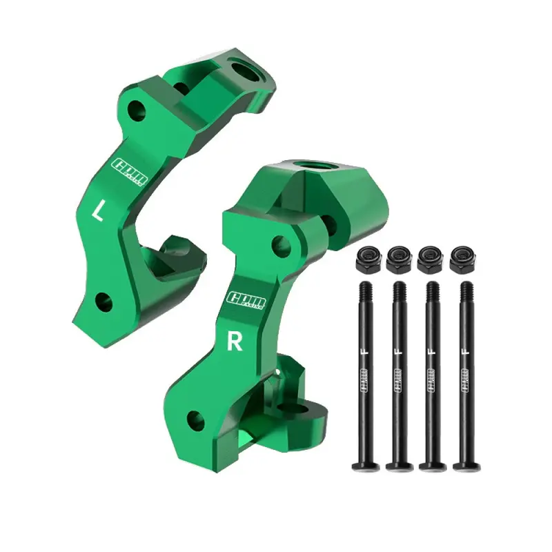 Aluminium 7075 Alloy Front Caster Blocks C-Hubs For Traxxas 1:16 Mini Maxx 4Wd 107154-1 / Mini Xrt Vxl-3S 108076-1 Monster Truck Upgrades - Green 1