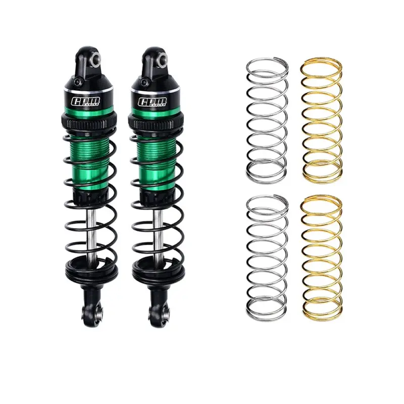Aluminium 7075 Alloy Front Or Rear Adjustable Spring Shock 87Mm For Traxxas 1:16 Mini Maxx 4Wd 107154-1 / Mini Xrt Vxl-3S 108076-1 Monster Truck Upgrades - Green 1