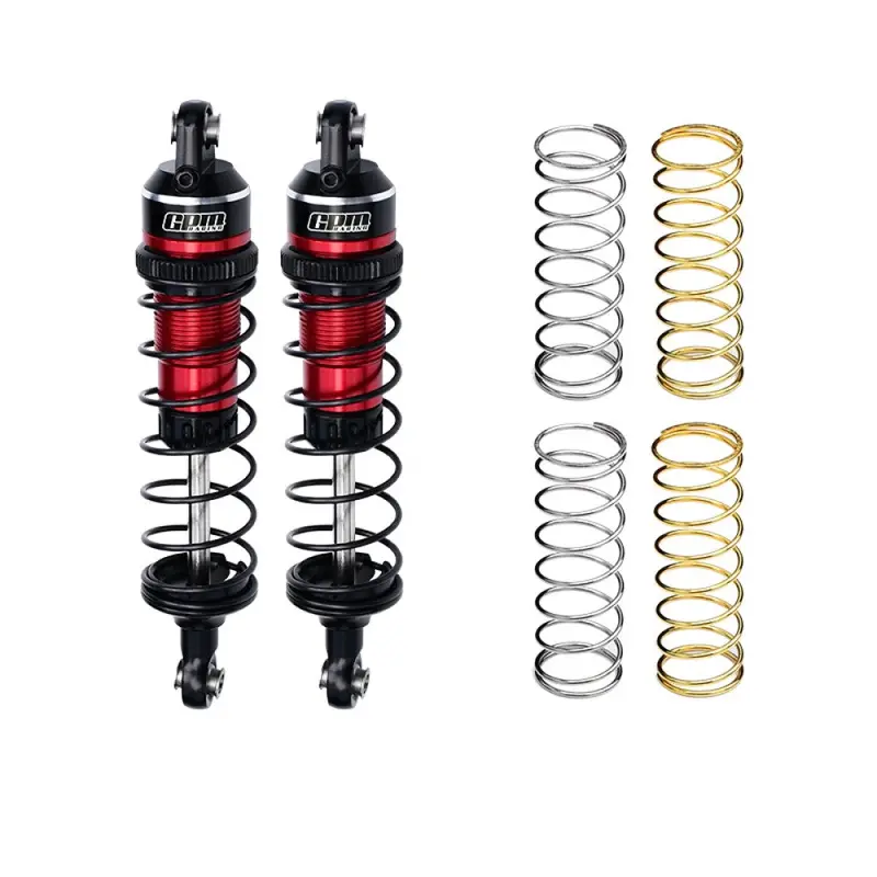 Aluminium 7075 Alloy Front Or Rear Adjustable Spring Shock 87Mm For Traxxas 1:16 Mini Maxx 4Wd 107154-1 / Mini Xrt Vxl-3S 108076-1 Monster Truck Upgrades - Red 1