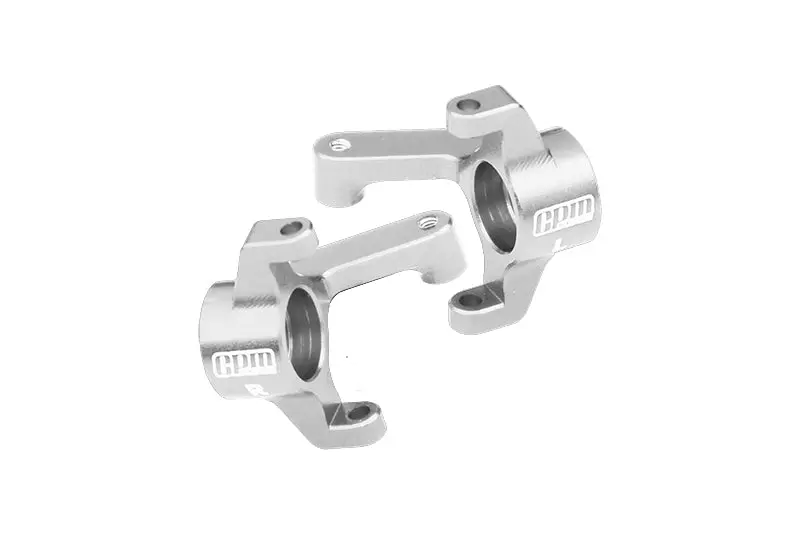 Aluminium 7075 Alloy Front Spindles For Losi 1:24 Micro-B 2Wd Buggy Rtr-Los00007 / 1:28 Micro-T 2S 2Wd Rtr Stadium Truck-Los-1392 Upgrades - Silver 1