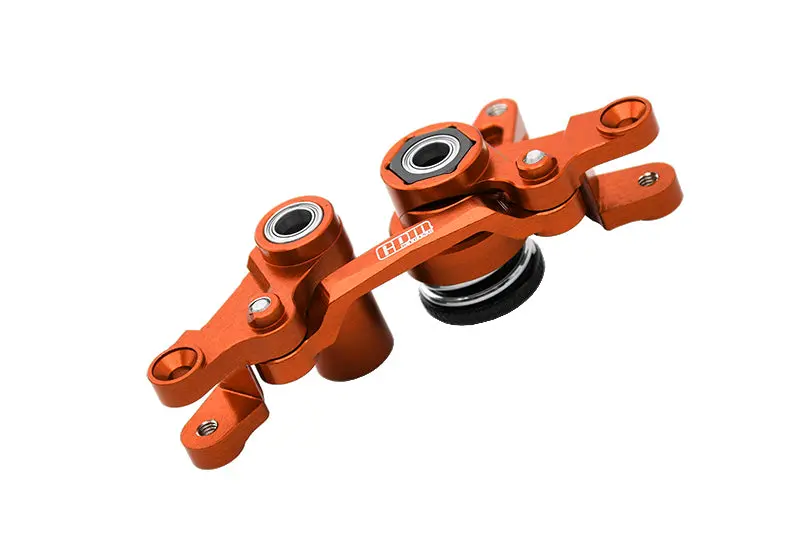 Aluminium 7075 Alloy Front Steering Assembly For Traxxas 1:7 Xo-01 / 1:10 Rustler / Hoss / Slash / Ford F-150 / Drag Slash / Ford Fiesta / Stampede / Bandit Upgrade Parts - Orange 1