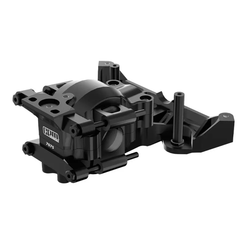 Aluminium 7075 Alloy Front Upper And Lower Bulkhead For Traxxas 1:16 Mini Maxx 4Wd 107154-1 / Mini Xrt Vxl-3S 108076-1 Monster Truck Upgrades - Black 1