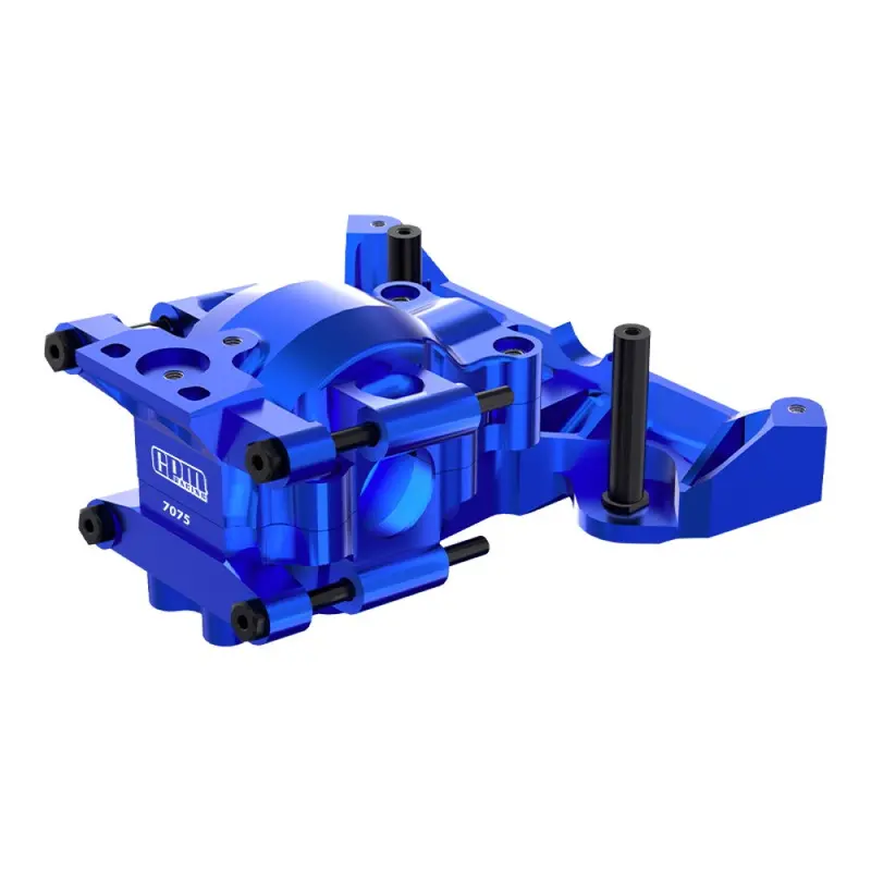 Aluminium 7075 Alloy Front Upper And Lower Bulkhead For Traxxas 1:16 Mini Maxx 4Wd 107154-1 / Mini Xrt Vxl-3S 108076-1 Monster Truck Upgrades - Blue 1