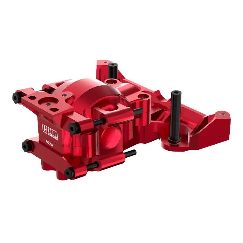Aluminium 7075 Alloy Front Upper And Lower Bulkhead For Traxxas 1:16 Mini Maxx 4Wd 107154-1 / Mini Xrt Vxl-3S 108076-1 Monster Truck Upgrades - Red 1