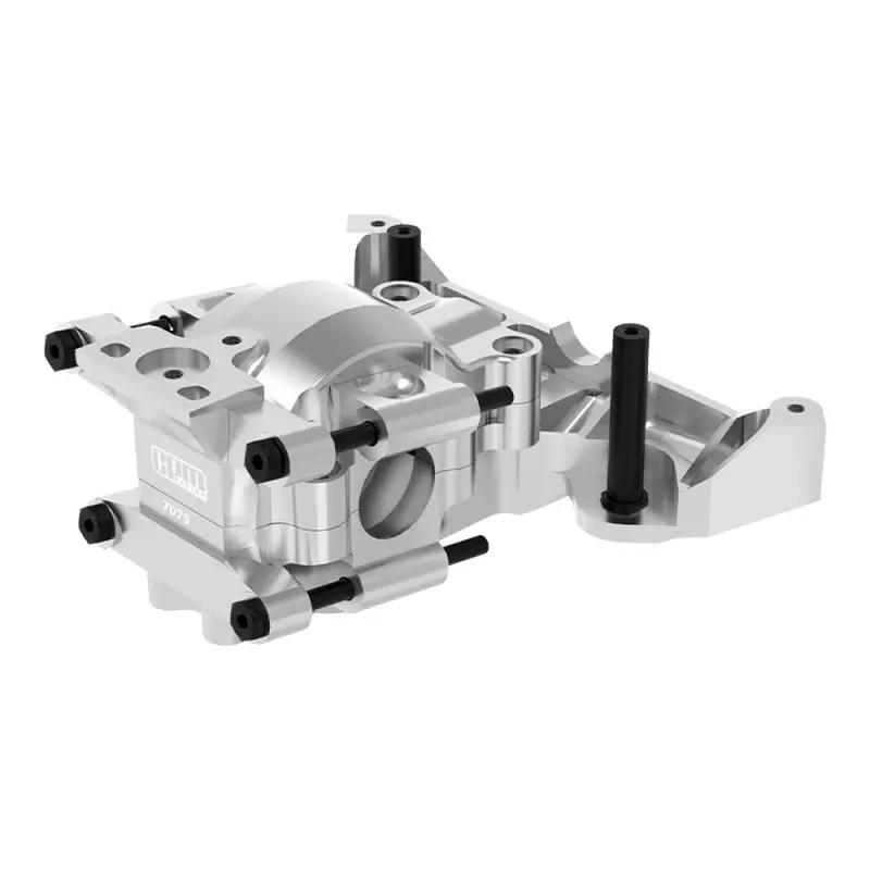 Aluminium 7075 Alloy Front Upper And Lower Bulkhead For Traxxas 1:16 Mini Maxx 4Wd 107154-1 / Mini Xrt Vxl-3S 108076-1 Monster Truck Upgrades - Silver 1
