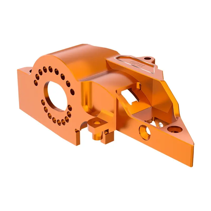 Aluminium 7075 Alloy Integrated Motor Base (Original) For Traxxas 1:16 Mini Maxx 4Wd 107154-1 / Mini Xrt Vxl-3S 108076-1 Monster Truck Upgrades - Orange 1