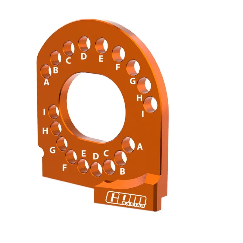 Aluminium 7075 Alloy Motor Mount Plate Strengthen For Traxxas 1:16 Mini Maxx 4Wd 107154-1 / Mini Xrt Vxl-3S 108076-1 Monster Truck Upgrades - Orange 1