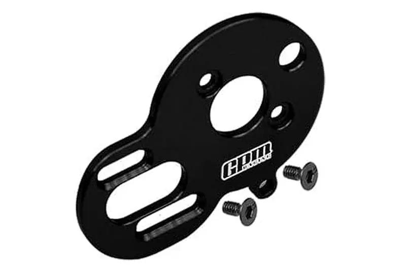 Aluminium 7075 Alloy Motor Plate For Losi 1:24 Micro-B 2Wd Buggy Rtr-Los00007 / 1:28 Micro-T 2S 2Wd Rtr Stadium Truck-Los-1392 Upgrades - Black 1