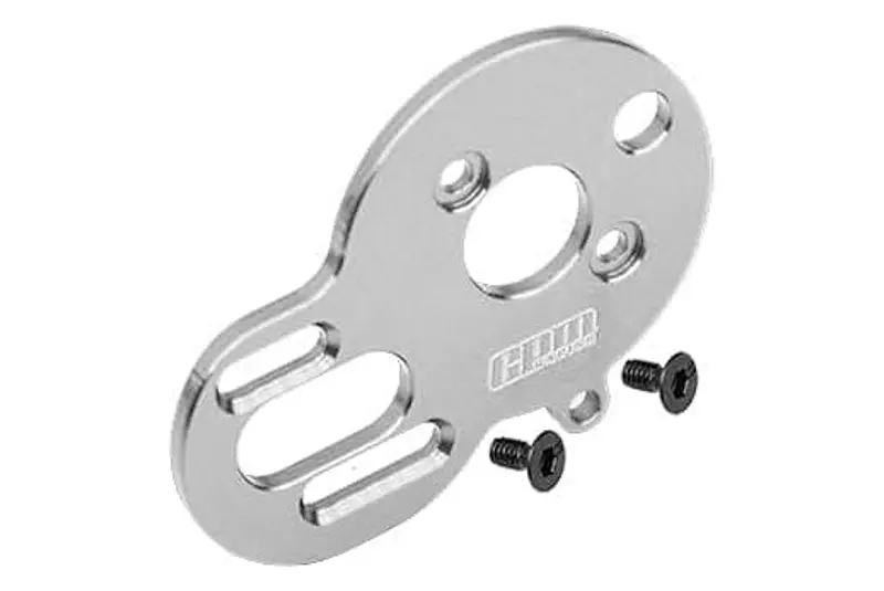 Aluminium 7075 Alloy Motor Plate For Losi 1:24 Micro-B 2Wd Buggy Rtr-Los00007 / 1:28 Micro-T 2S 2Wd Rtr Stadium Truck-Los-1392 Upgrades - Silver 1