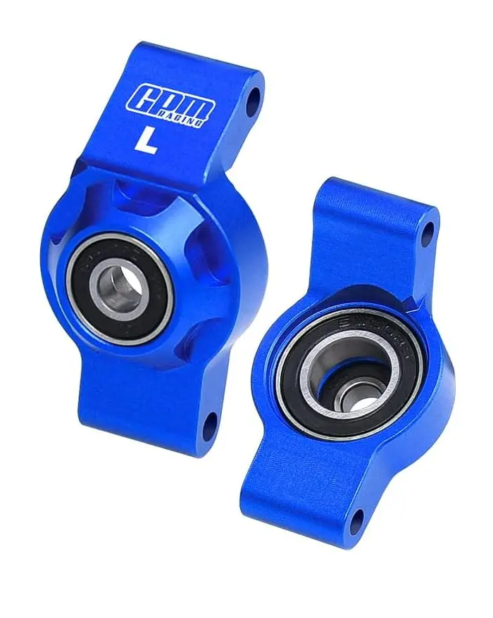 Aluminium 7075 Alloy Rear Hub Stub Axle Carriers With Oversize Bearing For Traxxas 1:16 Mini Maxx 4Wd 107154-1 / Mini Xrt Vxl-3S 108076-1 Monster Truck Upgrades - Blue 1