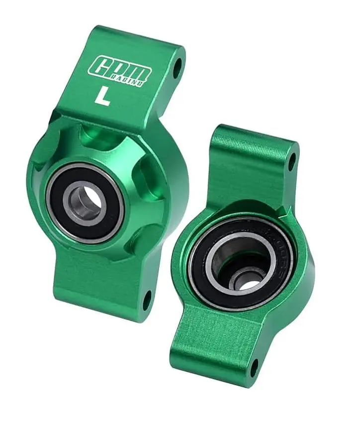 Aluminium 7075 Alloy Rear Hub Stub Axle Carriers With Oversize Bearing For Traxxas 1:16 Mini Maxx 4Wd 107154-1 / Mini Xrt Vxl-3S 108076-1 Monster Truck Upgrades - Green 1