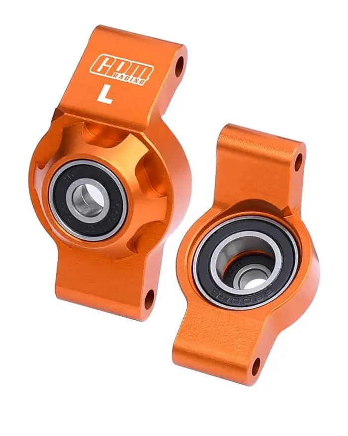 Aluminium 7075 Alloy Rear Hub Stub Axle Carriers With Oversize Bearing For Traxxas 1:16 Mini Maxx 4Wd 107154-1 / Mini Xrt Vxl-3S 108076-1 Monster Truck Upgrades - Orange 1